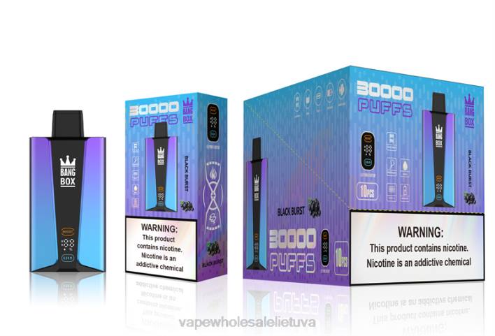 Bang Box 30 000 pūtimų išmanusis ekranas 22TF77 - Vape Shop Kaunas juodas sprogimas