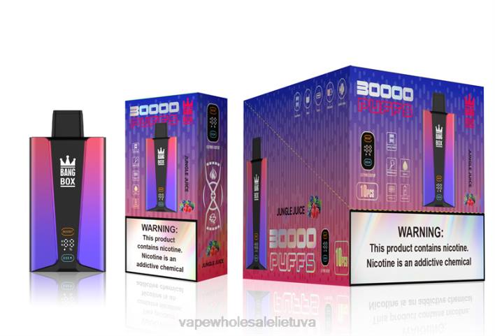 Bang Box 30 000 pūtimų išmanusis ekranas 22TF78 - Vape Shop Vilnius džiunglių sultys