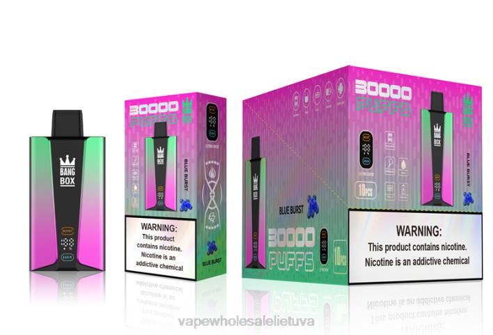 Bang Box 30 000 pūtimų išmanusis ekranas 22TF82 - Vape Wholesale Lietuva mėlynas sprogimas