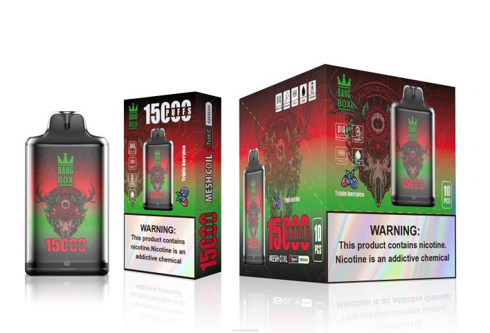 Bang Box s1-15000 išpūtimų 22TF104 - Vape Be Nikotino trigubo uogų ledo