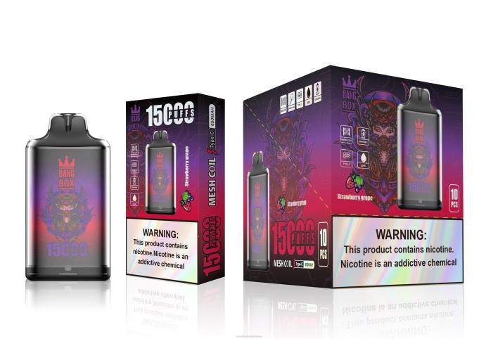 Bang Box s1-15000 išpūtimų 22TF111 - Vape Be Nikotino braškių vynuogių