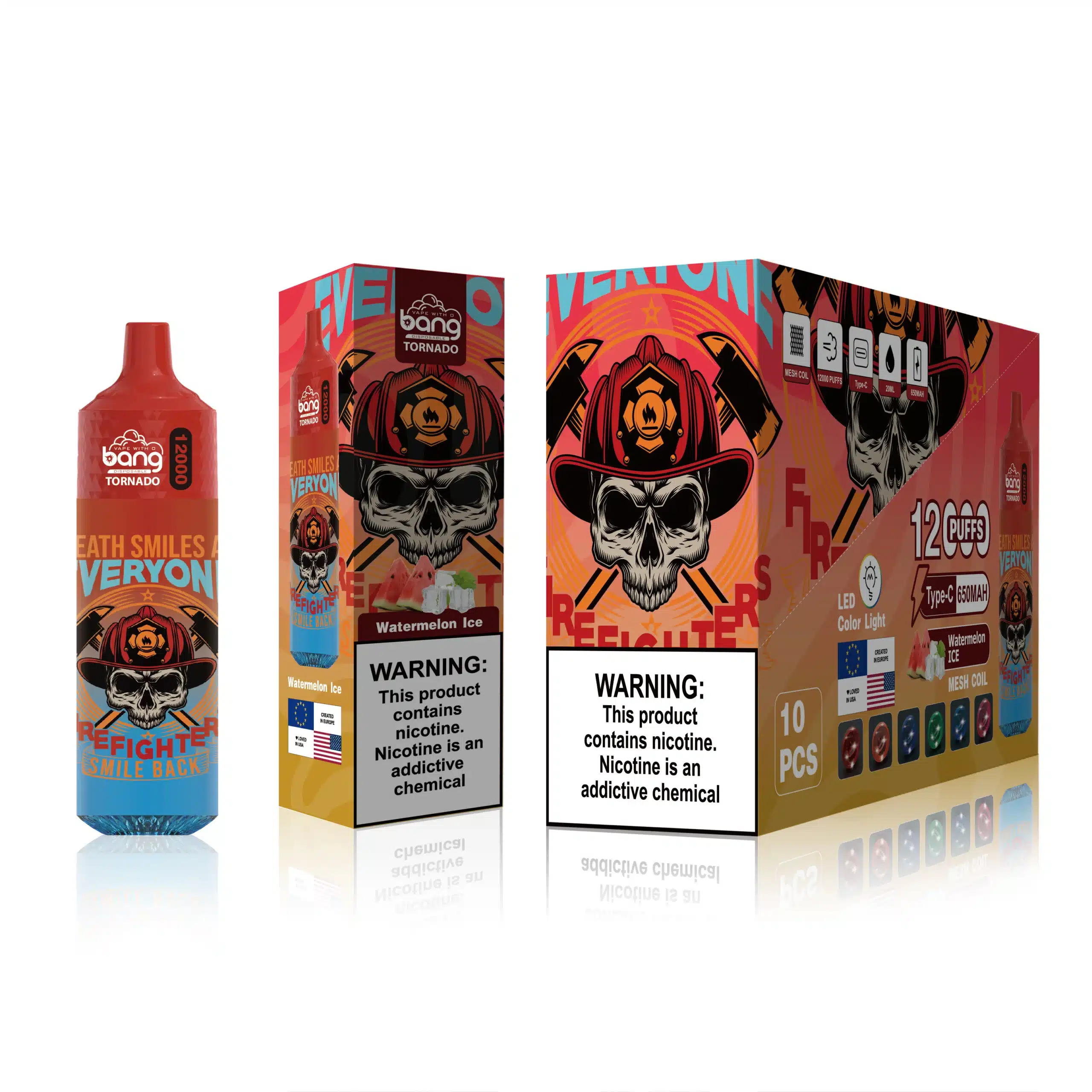 Vape Be Nikotino Z8D0T122 | Bang Box arbūzų ledas 12000 įpūtimų
