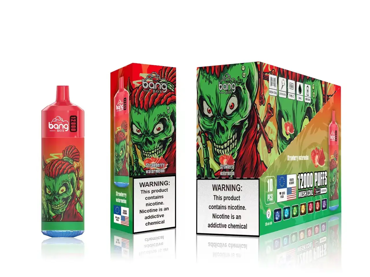 Vape Wholesale Lietuva Z8D0T121 | Bang Box braškinis arbūzas 12000 įpūtimų