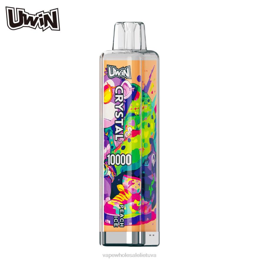 Vape Shop Kaunas persikų ledas - UWIN CRYSTAL 10000 vienkartinių garų H8T210