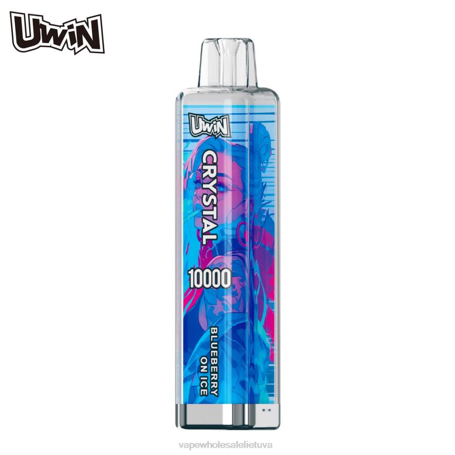 Vape Shop Vilnius mėlynės ant ledo - UWIN CRYSTAL 10000 vienkartinių garų H8T24