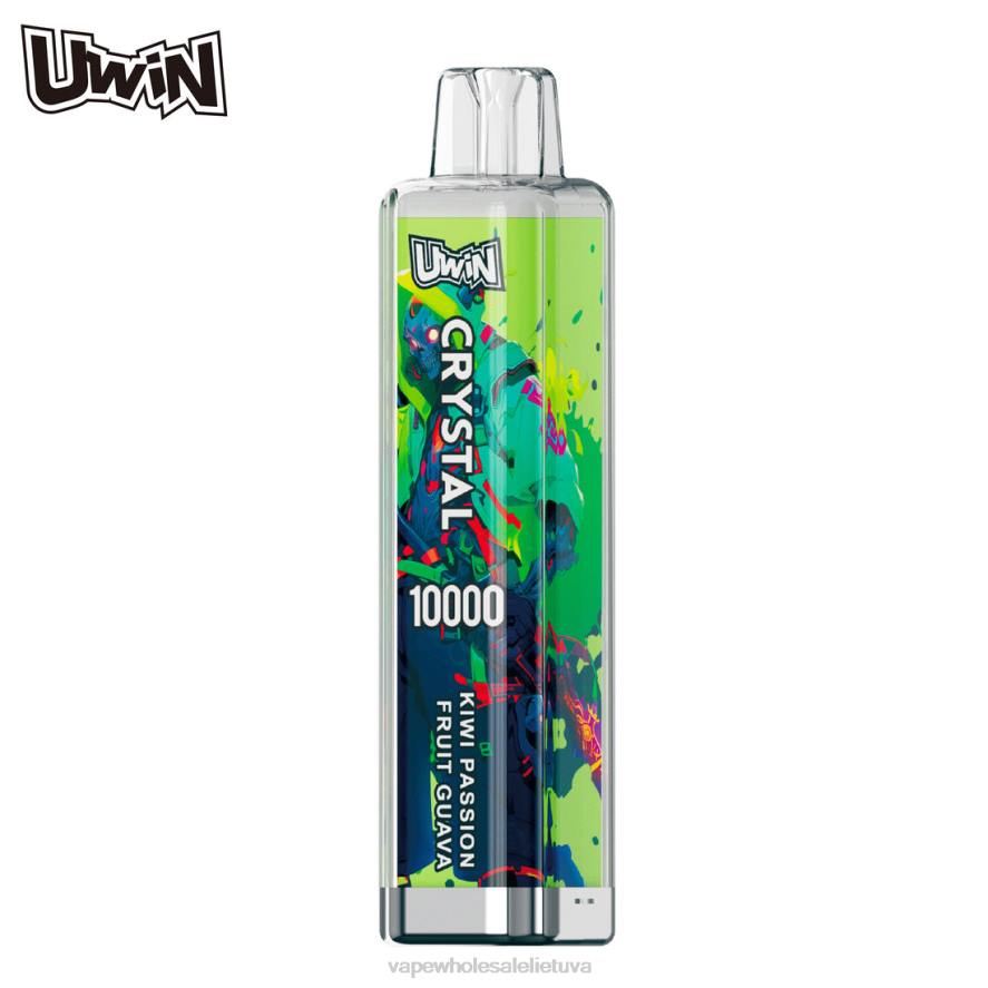 Vape Wholesale Lietuva kivi pasifloros gvajava - UWIN CRYSTAL 10000 vienkartinių garų H8T28