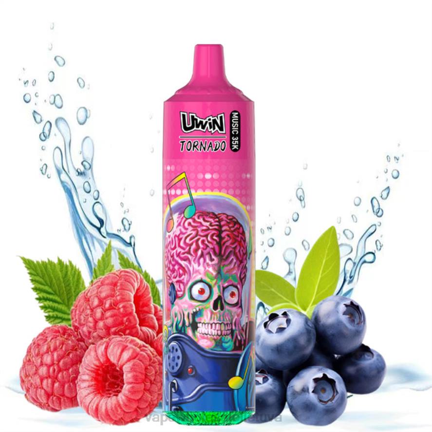 Vape Be Nikotino mėlynių aviečių - UWIN CRYSTAL 35k vienkartinis vape H8T216