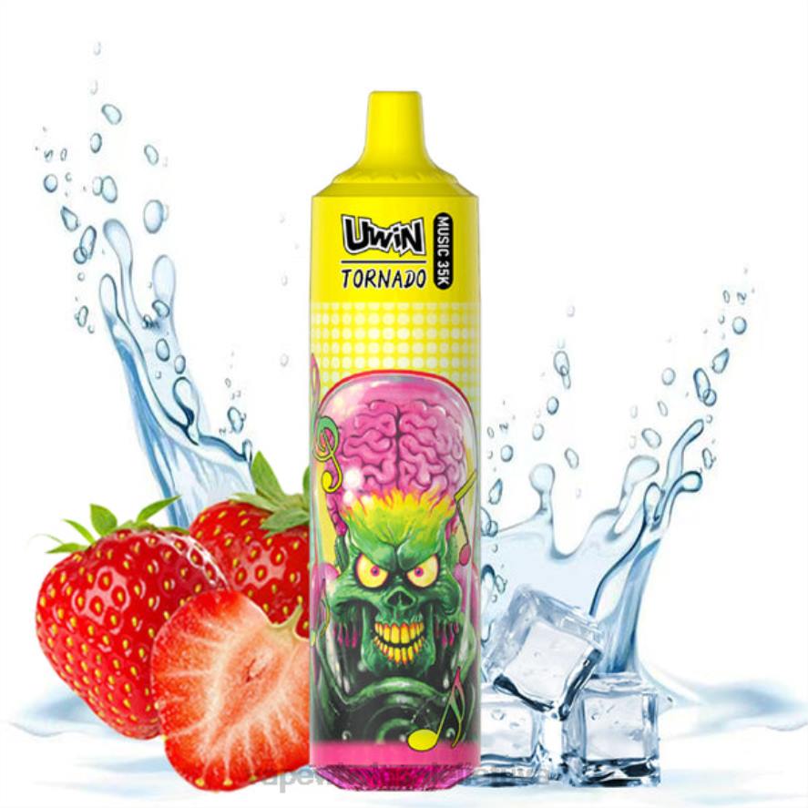 Vape Shop Kaunas braškių ledų - UWIN CRYSTAL 35k vienkartinis vape H8T224
