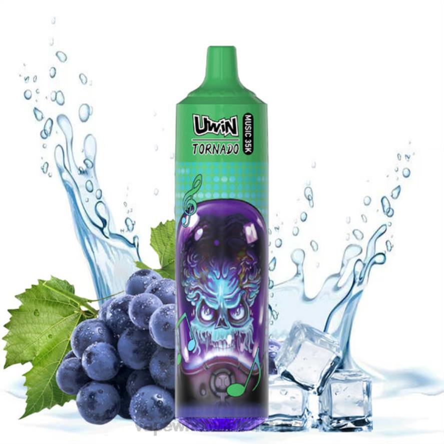 Vape Shop Kaunas vynuogių ledas - UWIN CRYSTAL 35k vienkartinis vape H8T217
