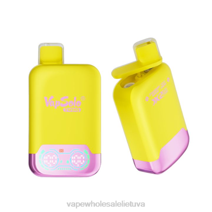 Bez Nikotinove Vape 0DL8126 Vapsolo TWINS vienkartiniai garai braškių bananas ir putojanti vyšnia