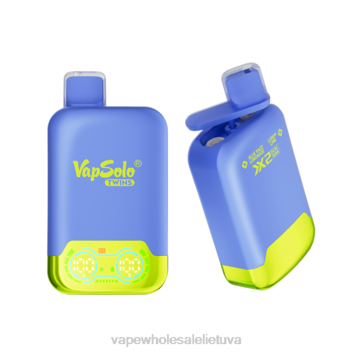 Vape Shop Kaunas 0DL8120 Vapsolo TWINS vienkartiniai garai mėlynas razz limonadas ir citrininis laimas