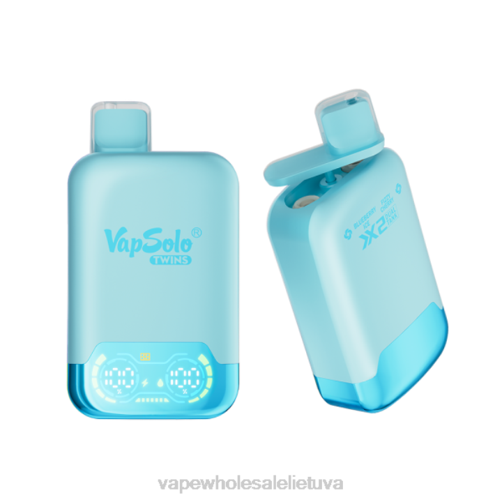 Vape Shop Vilnius 0DL8121 Vapsolo TWINS vienkartiniai garai mėlynių ledas ir putojanti vyšnia