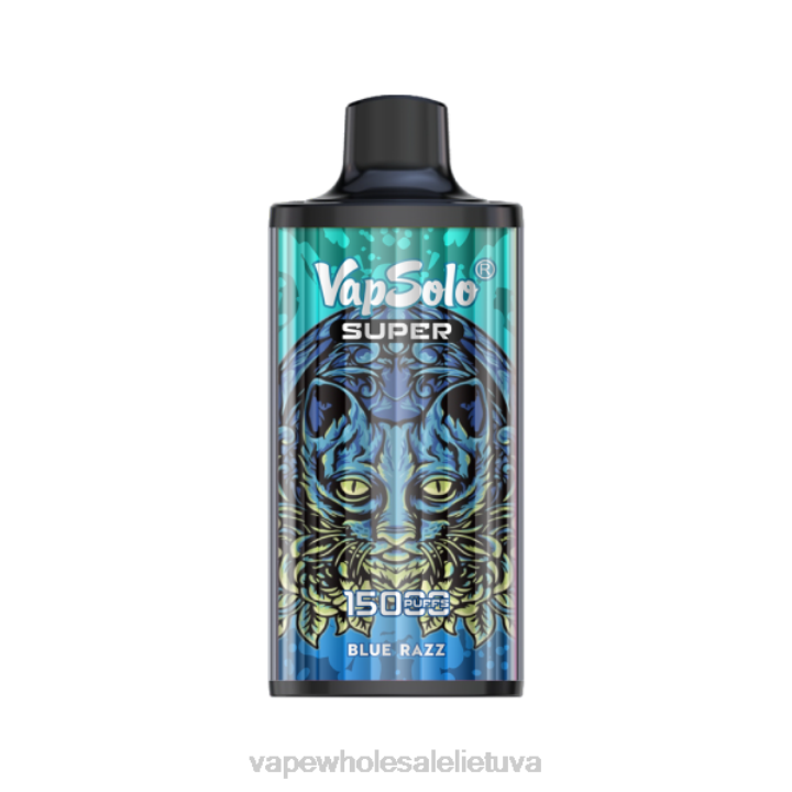 Bez Nikotinove Vape 0DL8108 Vapsolo SUPER vienkartiniai garai mėlynas razz