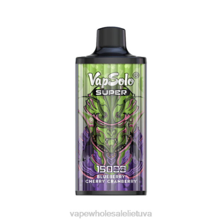 Vape Be Nikotino 0DL8110 Vapsolo SUPER vienkartiniai garai mėlynė vyšnia spanguolė