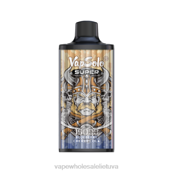 Vape Wholesale Lietuva 0DL8109 Vapsolo SUPER vienkartiniai garai mėlynių vyšnių kola