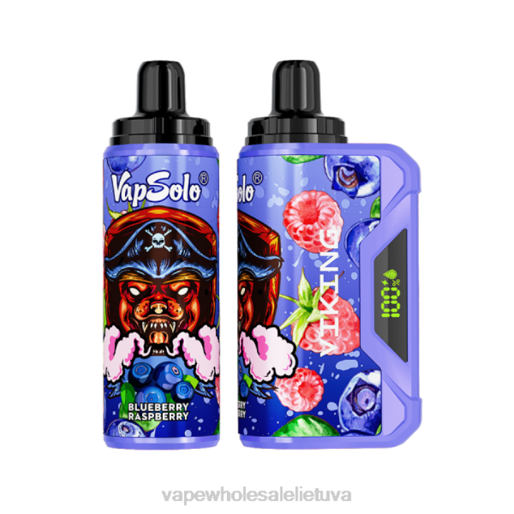 E Cigareciu Skysciai 0DL8132 Vapsolo VIKING vienkartiniai garai mėlynių aviečių