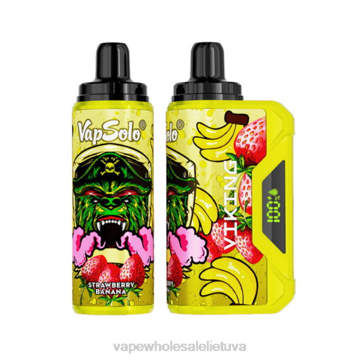 Vape Be Nikotino 0DL8137 Vapsolo VIKING vienkartiniai garai braškinis bananas