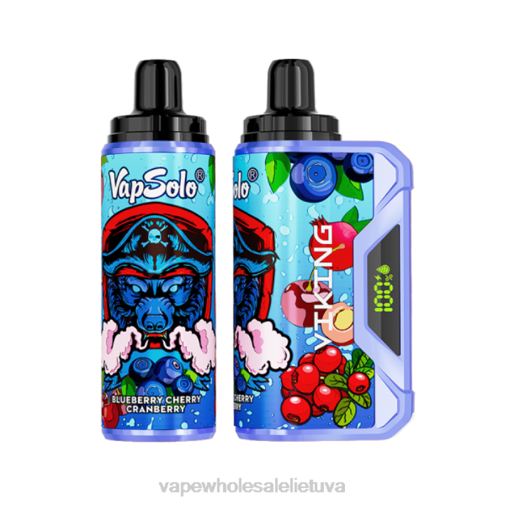 Vape Lietuva 0DL8131 Vapsolo VIKING vienkartiniai garai mėlynė vyšnia spanguolė