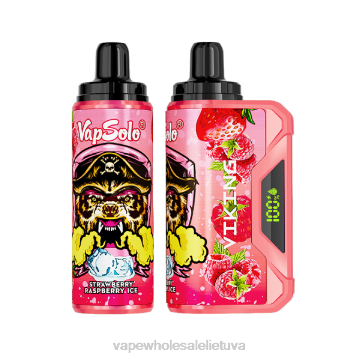 Vape Shop Vilnius 0DL8139 Vapsolo VIKING vienkartiniai garai braškių aviečių ledukai