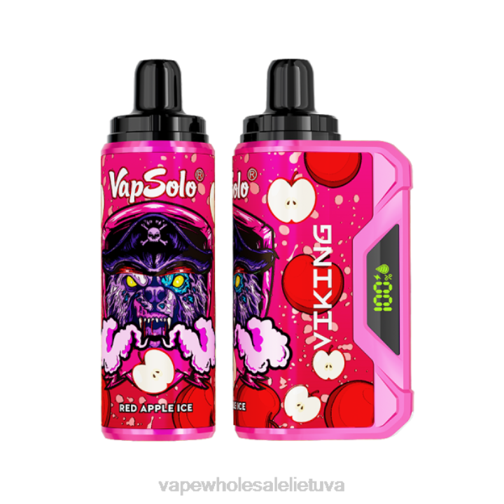 Vape Wholesale Lietuva 0DL8136 Vapsolo VIKING vienkartiniai garai raudonų obuolių ledas